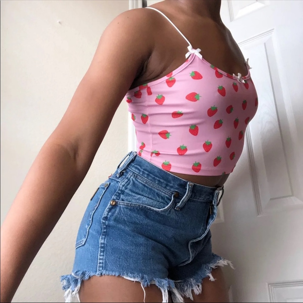 NWOT Omighty dupe replica strawberry cami top